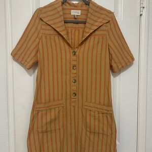 Striped Button-Up Dress